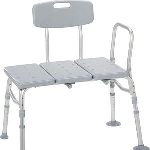 NWT Drive Medical 12011KD1 Tub Transfer Bench For Bathtub w/Adjustable Backrest